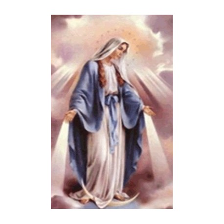 ESTAMPA ORACION BENDICION DE VIRGEN