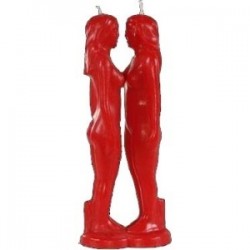 Vela Pareja Mujeres Roja 20 Cm.