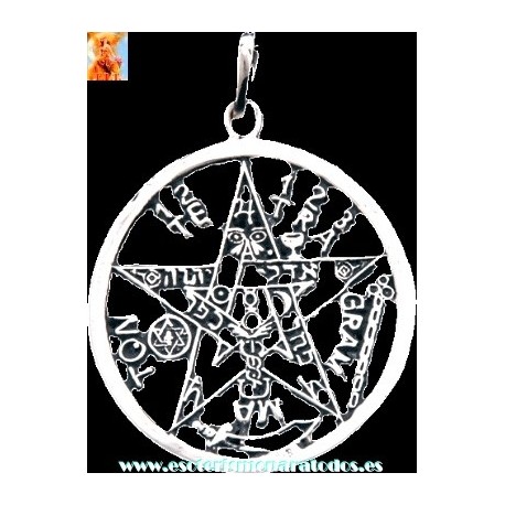 COLGANTE TETRAGRAMATON plata envejecida