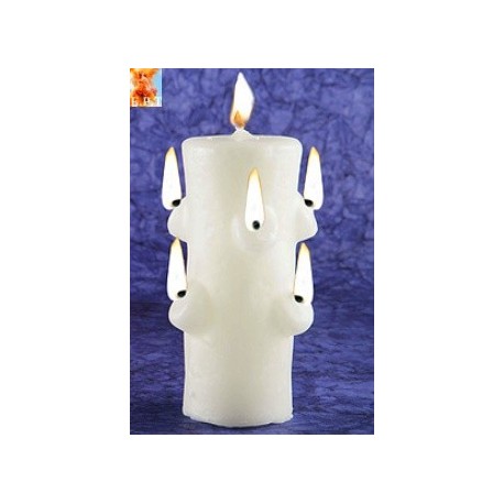 VELÓN  7 MECHAS BLANCO TUMBA TRABAJO 