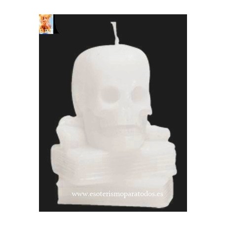 CALAVERA BLANCO CON LIBRO
